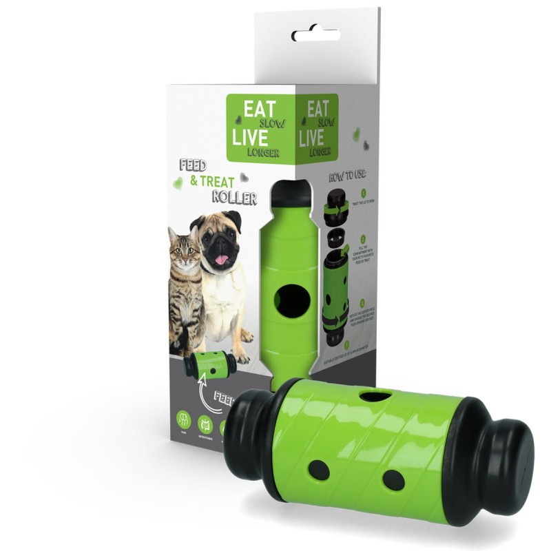 Foder- og godbidsrulle Grøn S Eat Slow Live Longer F Foder- og godbidsrulle Grøn S Eat Slow Live Longer F