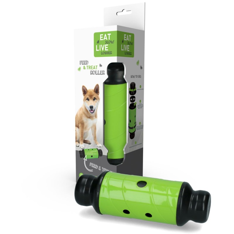 Foder- og godbidsrulle Grøn L Eat Slow Live Longer
