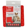 Eat Slow Live Longer Slikkemåtte Honeycomb Rød Eat Slow Live Longer Slikkemåtte Honeycomb Rød