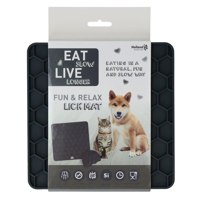 Slikkemåtte Honeycomb Grå Eat Slow Live Longer Slikkemåtte Honeycomb Grå Eat Slow Live Longer