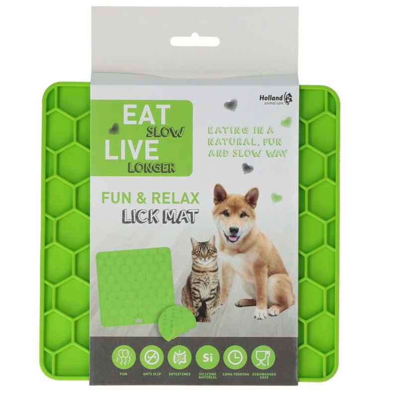 Slikkemåtte Honeycomb Grøn Eat Slow Live Longer Slikkemåtte Honeycomb Grøn Eat Slow Live Longer