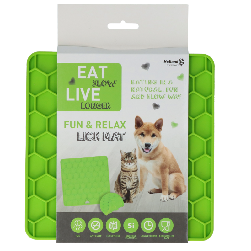 Eat Slow Live Longer Slikkemåtte Honeycomb Grøn Eat Slow Live Longer Slikkemåtte Honeycomb Grøn