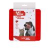 Eat Slow Live Longer Slikkemåtte Kryds Rød Eat Slow Live Longer Slikkemåtte Kryds Rød