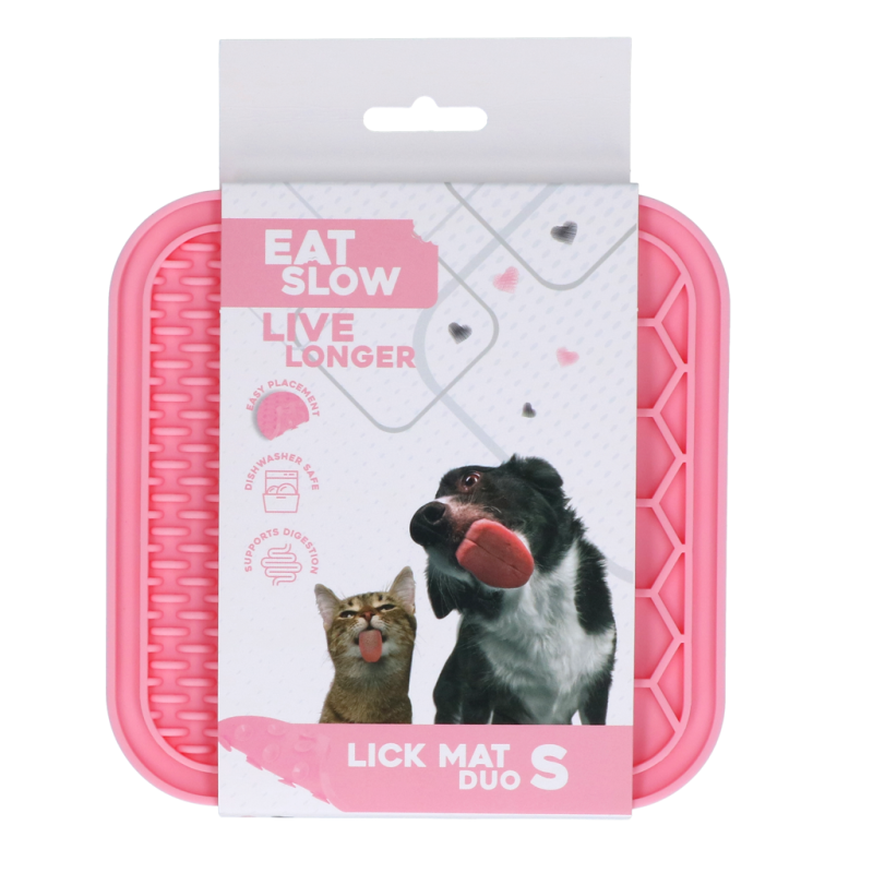 Eat Slow Live Longer Slikkemåtte Duo S Pink Eat Slow Live Longer Slikkemåtte Duo S Pink