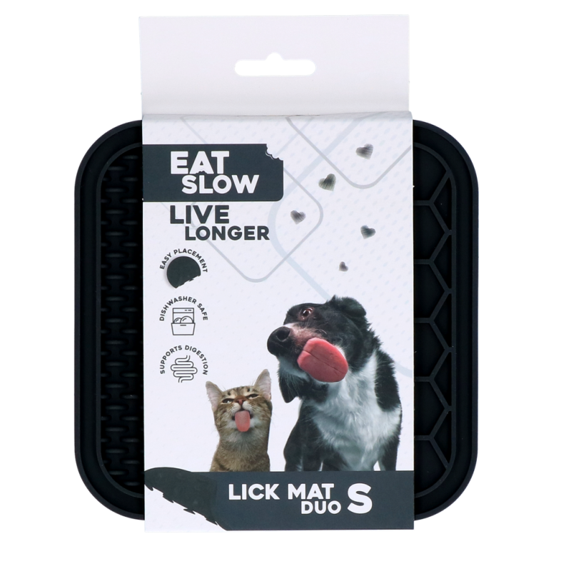 Eat Slow Live Longer Lick Mat Duo S Grå Eat Slow Live Longer Lick Mat Duo S Grå