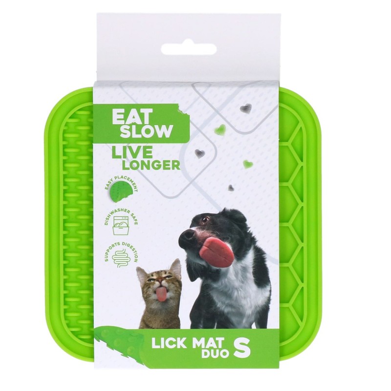 Slikkemåtte Duo S Grøn Eat Slow Live Longer