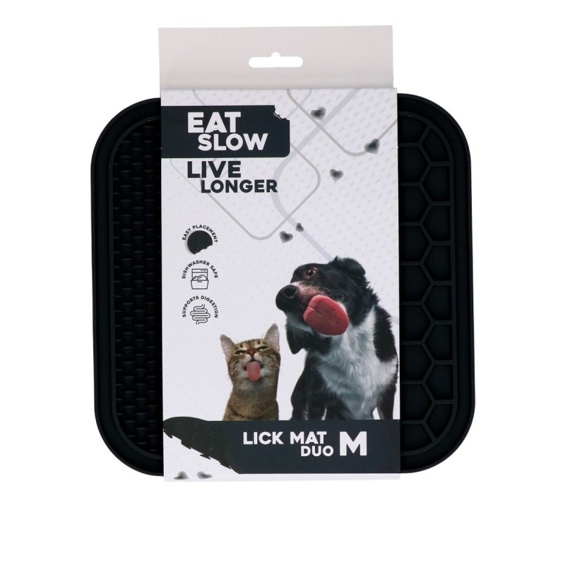 Slikkemåtte Duo M Grå Eat Slow Live Longer Slikkemåtte Duo M Grå Eat Slow Live Longer