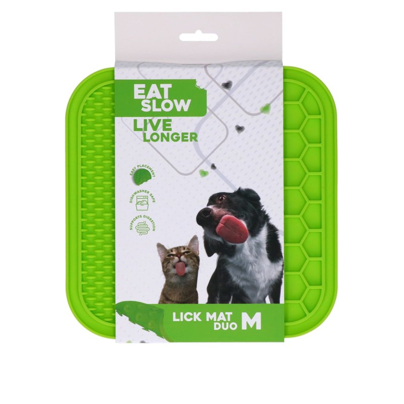 Slikkemåtte Duo M Grøn Eat Slow Live Longer Slikkemåtte Duo M Grøn Eat Slow Live Longer