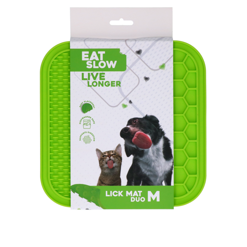 Eat Slow Live Longer Slikkemåtte Duo M Grøn L1.4cm Eat Slow Live Longer Slikkemåtte Duo M Grøn L1.4cm
