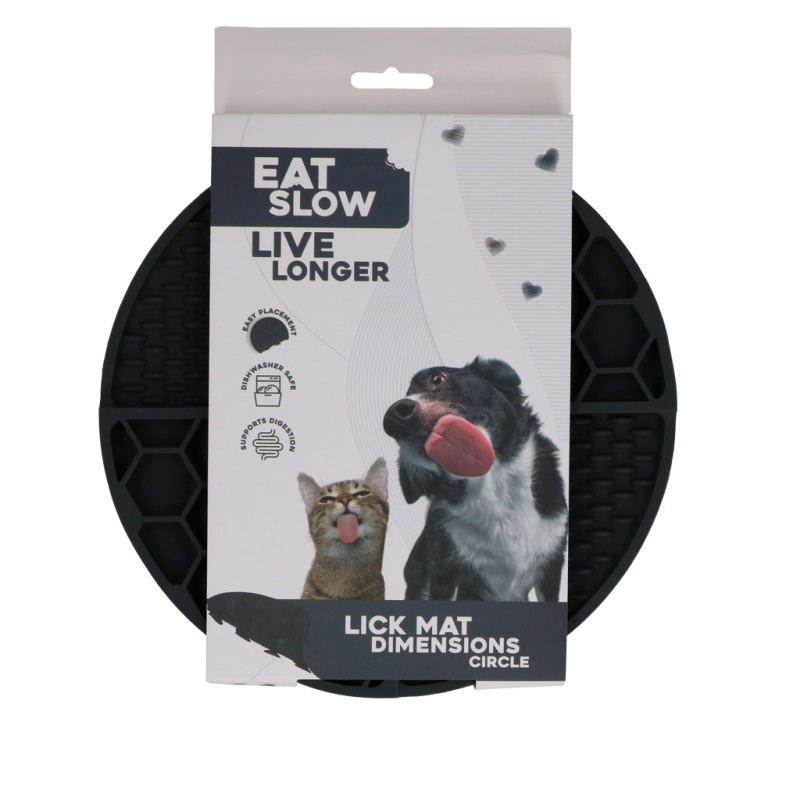 Eat Slow Live Longer Slikkemåtte Dimensioner Circle Grey Eat Slow Live Longer Slikkemåtte Dimensioner Circle Grey