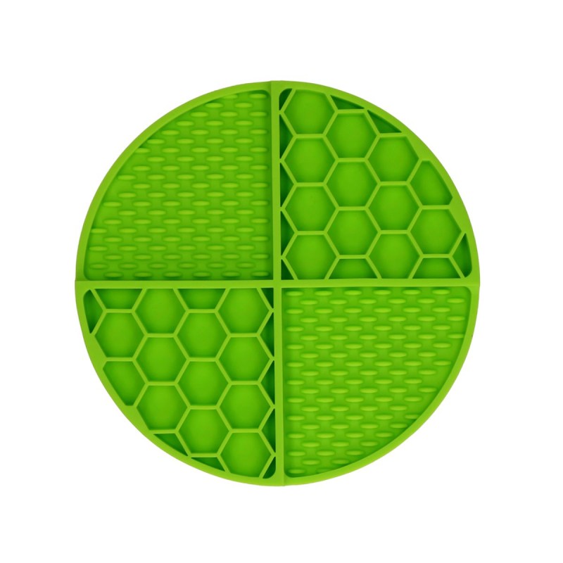 Slikkemåtte Dimensioner Circle Green Eat Slow Live Longer