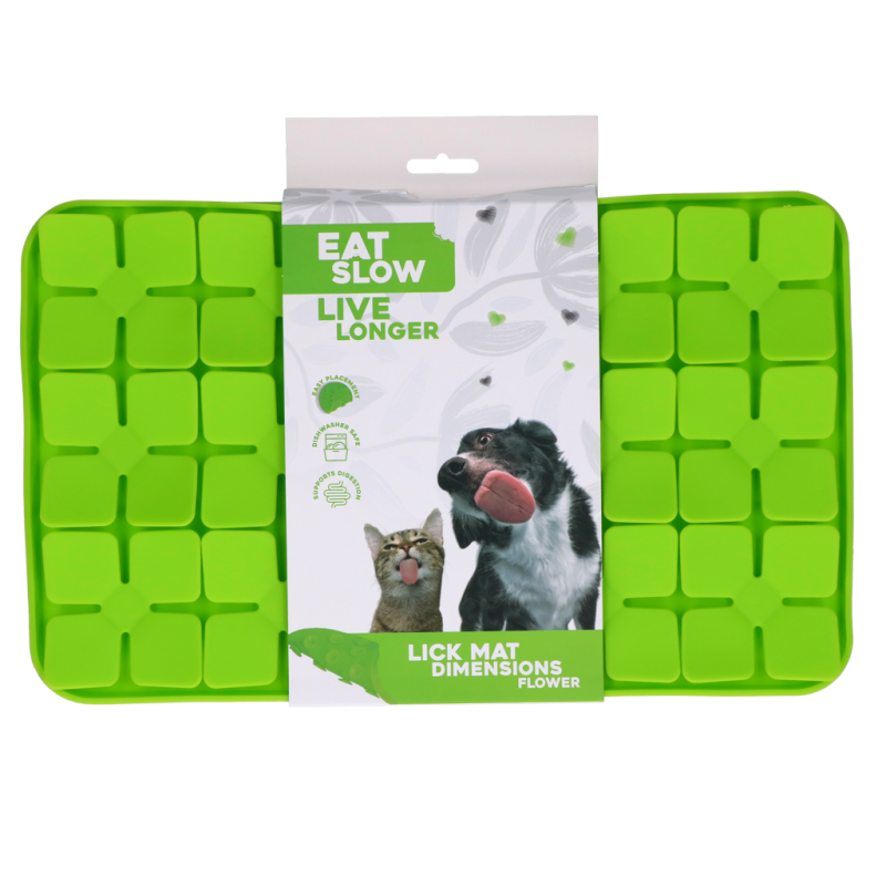 Eat Slow Live Longer Slikkemåtte Dimensioner Blomstergrøn Eat Slow Live Longer Slikkemåtte Dimensioner Blomstergrøn