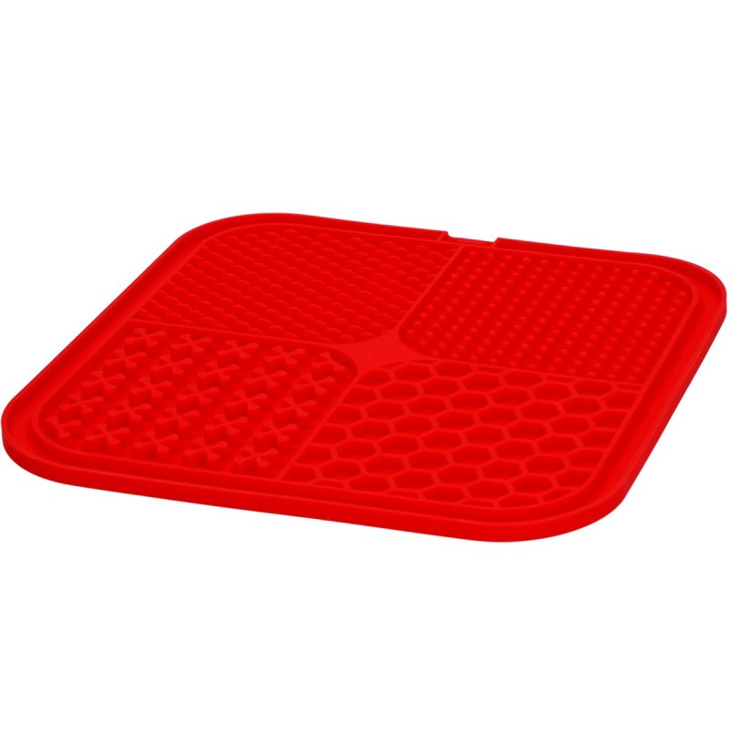 Eat Slow Live Longer Slikkemåtte Quad Rød Eat Slow Live Longer Slikkemåtte Quad Rød