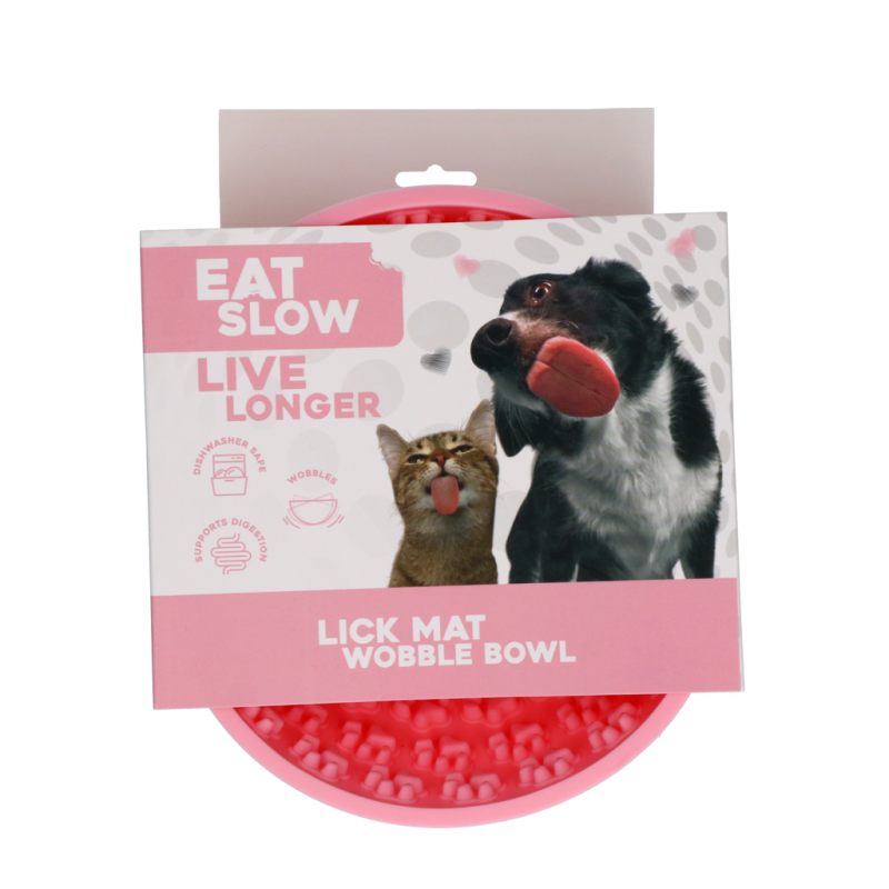 Eat Slow Live Longer Slikkemåtte Wobble Bowl Pink Eat Slow Live Longer Slikkemåtte Wobble Bowl Pink