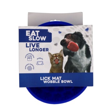 Slikkemåtte Wobble Bowl Blå Eat Slow Live Longer