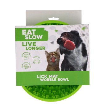 Slikkemåtte Wobble Bowl Grøn Eat Slow Live Longer