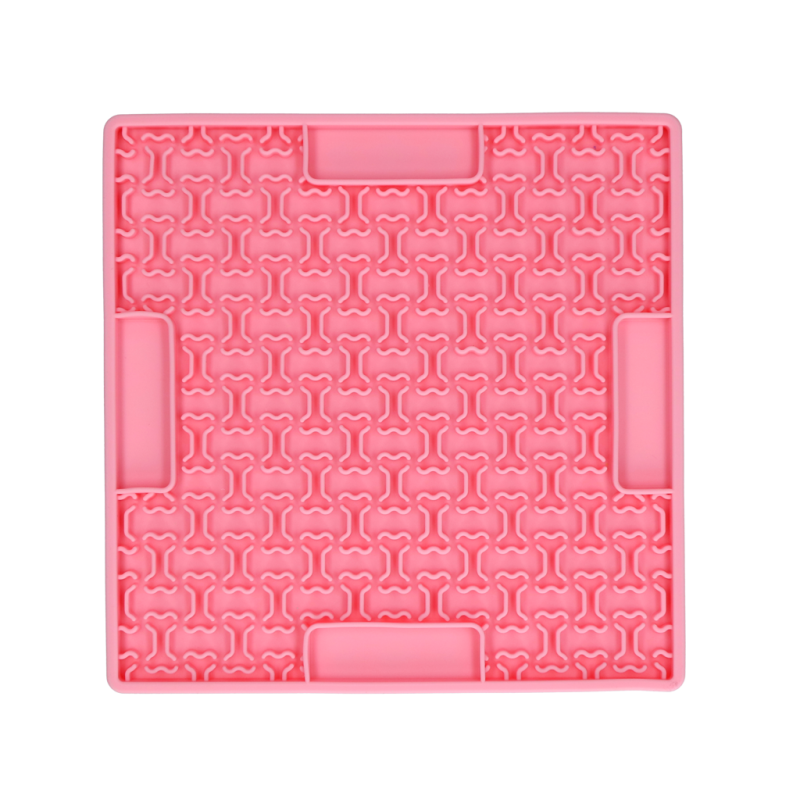 Eat Slow Live Longer Slikkemåtte Knogler Pink Eat Slow Live Longer Slikkemåtte Knogler Pink