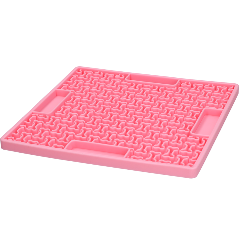 Eat Slow Live Longer Slikkemåtte Knogler Pink Eat Slow Live Longer Slikkemåtte Knogler Pink