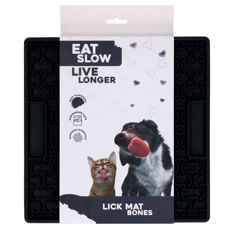 Slikkemåtte Knogler Grå Eat Slow Live Longer Slikkemåtte Knogler Grå Eat Slow Live Longer