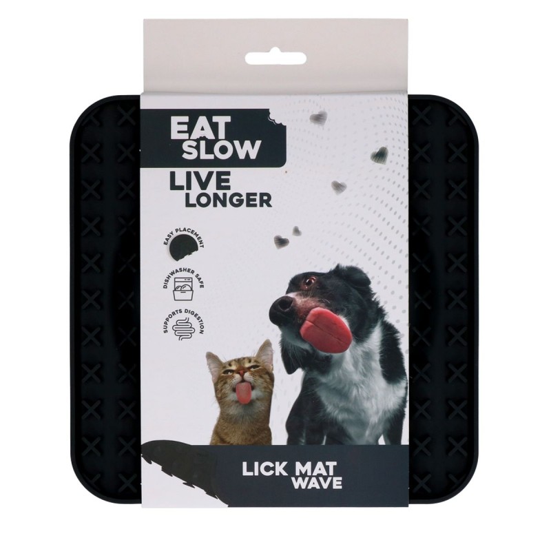 Slikkemåtte Wave Grey Eat Slow Live Longer Slikkemåtte Wave Grey Eat Slow Live Longer