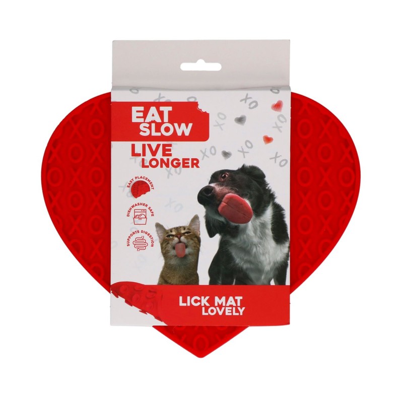 Slikkemåtte Dejlig Hjerte Rød Eat Slow Live Longer Slikkemåtte Dejlig Hjerte Rød Eat Slow Live Longer