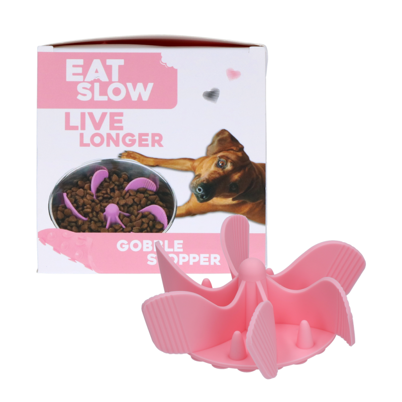 Eat Slow Live Longer Gobble Stopper Pink Eat Slow Live Longer Gobble Stopper Pink