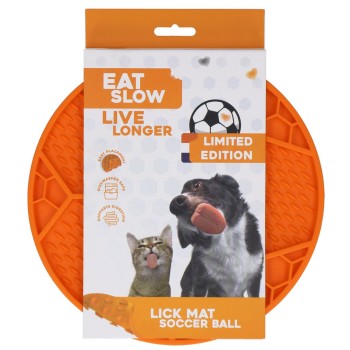 Slikkemåtte Fodbold Orange (Limited Edition EC) Eat Slow Live Longer