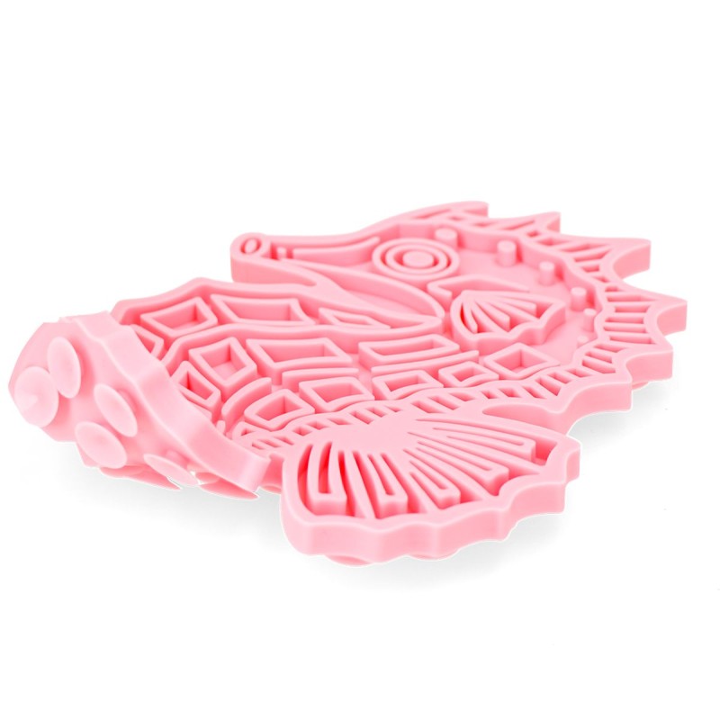 Slikkemåtte Søhest Pink Eat Slow Live Longer