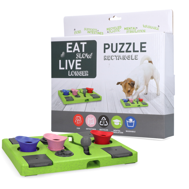 Eat Slow Live Longer Puslespilrektangel Eat Slow Live Longer Puslespilrektangel