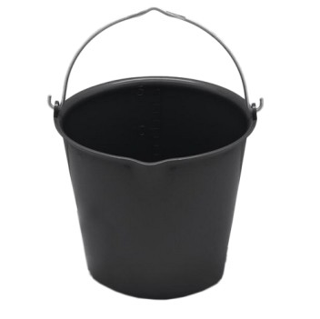 Spand 15 l med hældetud Sort L36cm