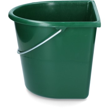 Spand med flad side 15 liter Grøn