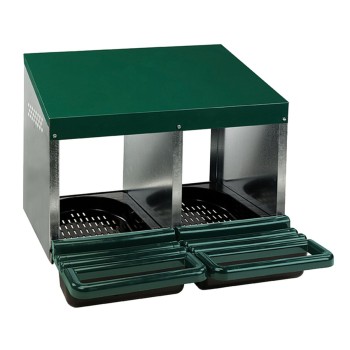 Æglæggerrede til fjerkræ med plastikgulv, 2 rum (op til 10 høner) L55cm Gaun Æglæggerrede til fjerkræ med plastikgulv, 2 rum (op til 10 høner) L55cm Gaun