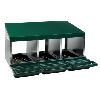 Æglæggerrede til fjerkræ med plastikgulv, 3 rum (op til 15 høner) Gaun Æglæggerrede til fjerkræ med plastikgulv, 3 rum (op til 15 høner) Gaun