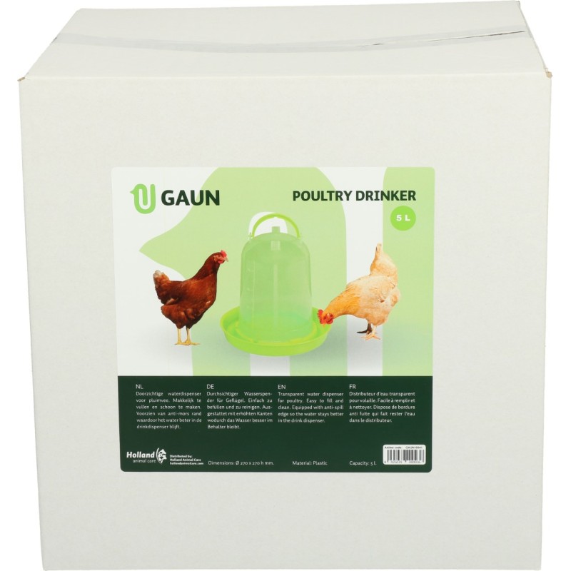 Gaun Drikkekar til fjerkræ, grøn citron, 5 l L30cm Gaun Drikkekar til fjerkræ, grøn citron, 5 l L30cm