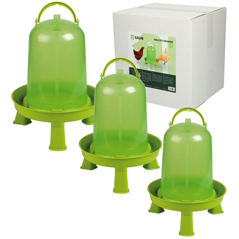Drikkekar med ben til fjerkræ, grøn citron, 10 l iter Gaun Drikkekar med ben til fjerkræ, grøn citron, 10 l iter Gaun