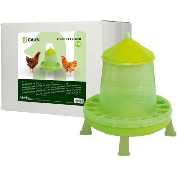 Fjerkræfoderautomat med ben, grøn citron, 8 kg  Gaun