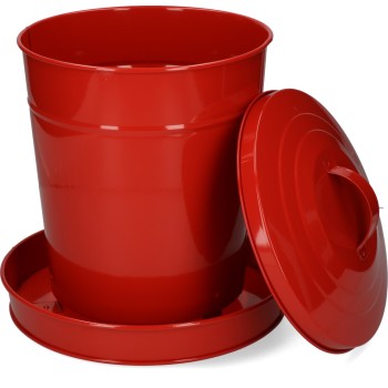 Fjerkræfoderautomat metal rød 6 kg Gaun