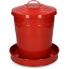 Fjerkræfoderautomat metal rød 6 kg Gaun