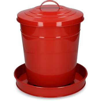 Fjerkræfoderautomat metal rød 6 kg Gaun Fjerkræfoderautomat metal rød 6 kg Gaun