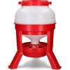 Fjerkræfoderautomat med ben, rød, 20 l liter Gaun Imperial Hopper