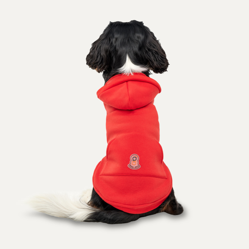 Goo-eez Kænguru Fleece Hættetrøje XXL Rød/Sort Goo-eez Kænguru Fleece Hættetrøje XXL Rød/Sort