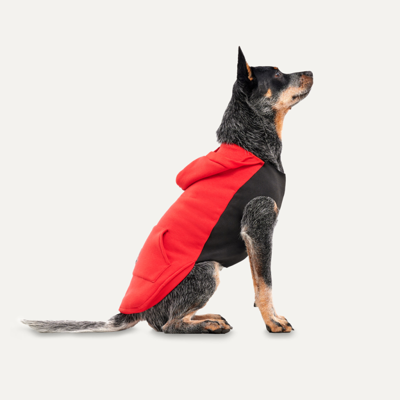 Goo-eez Kænguru Fleece Hættetrøje XXL Rød/Sort Goo-eez Kænguru Fleece Hættetrøje XXL Rød/Sort