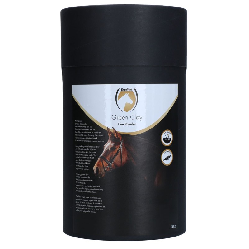 Grønt hud ler fint pulver 2 kg Excellent Horse