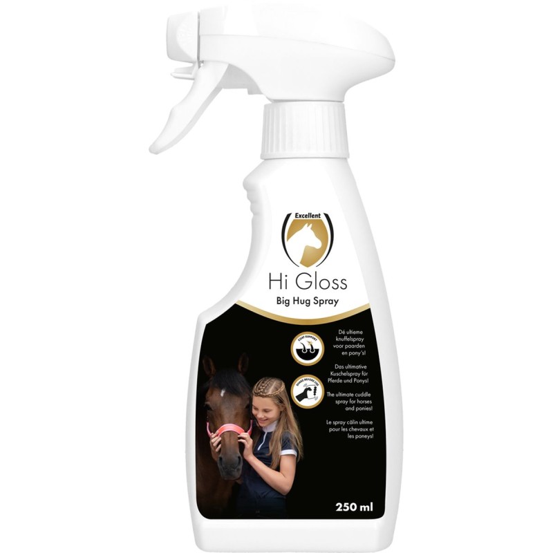 Hi Gloss Big Hug Spray 250 ml man og halespray med afstress Excellent Horse