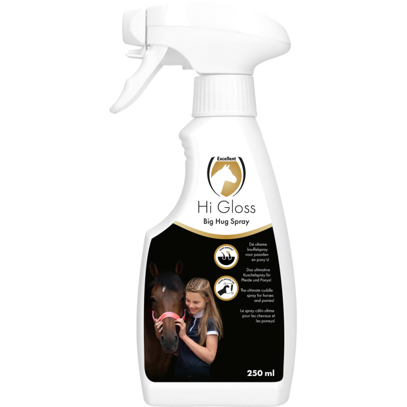 Hi Gloss Big Hug Spray 250 ml man og halespray med afstress Excellent Horse