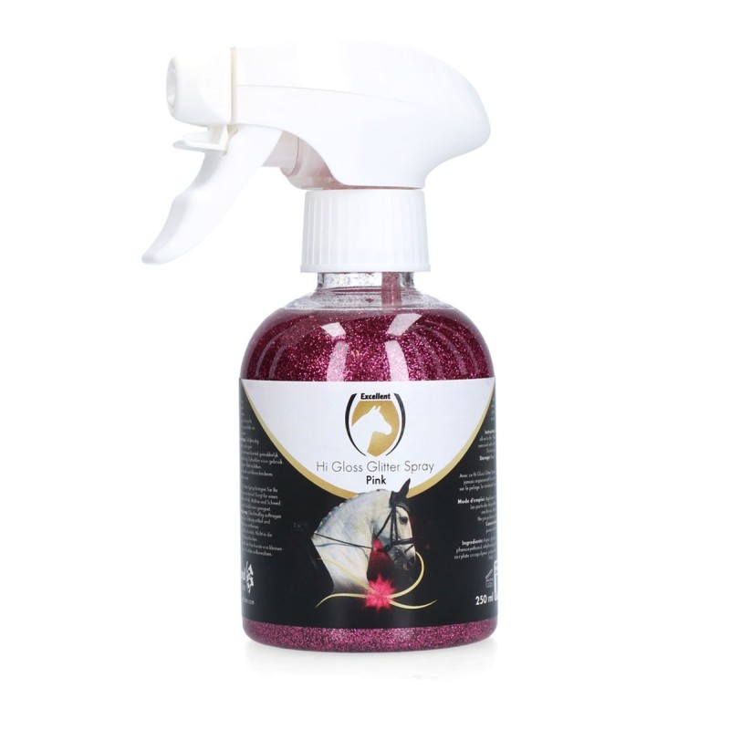 Hi Gloss Glitter Spray Pink 250 ml Excellent Horse