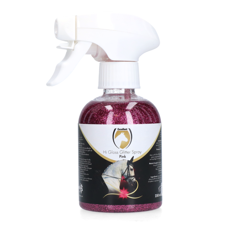 Hi Gloss Glitter Spray Pink 250 ml Excellent Horse
