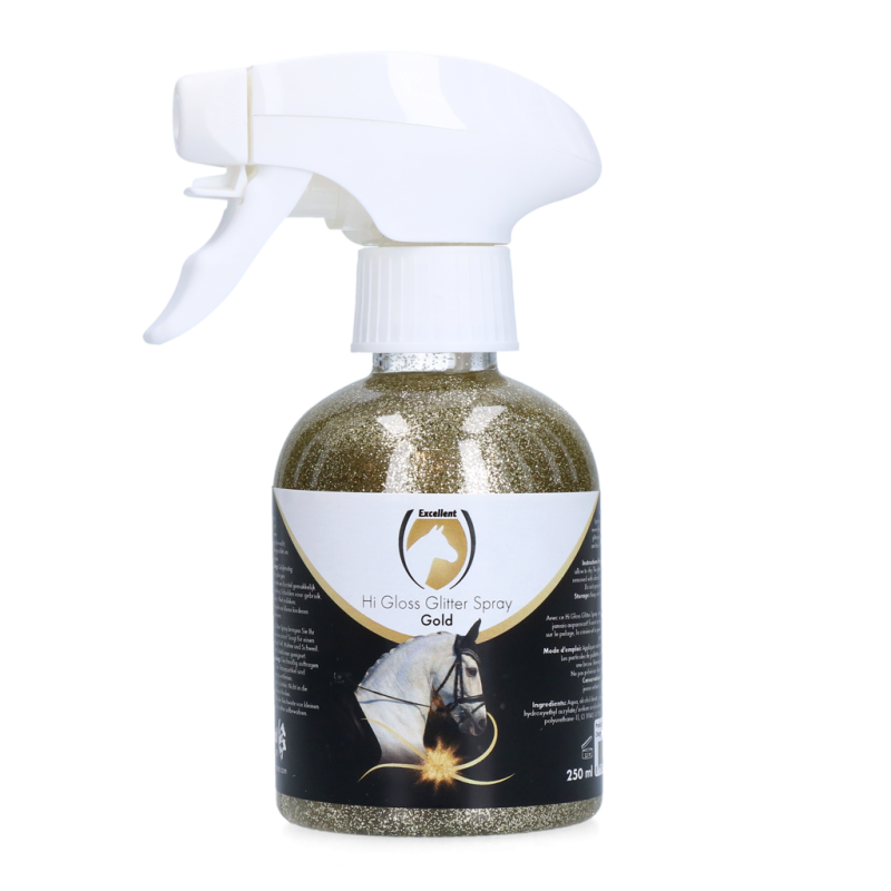 Excellent Horse Hi Gloss Glitter Spray Guld 250 ml Excellent Horse Hi Gloss Glitter Spray Guld 250 ml