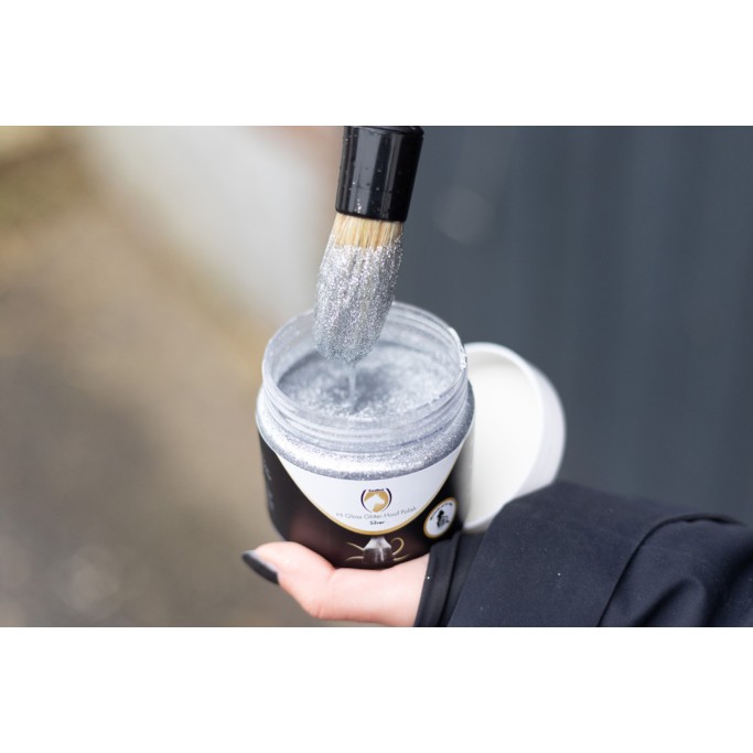 Hi Gloss Glitter Hovpolering Sølv 150 ml Excellent Horse