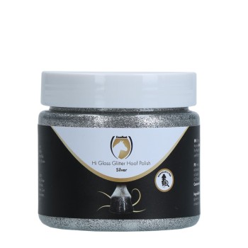 Hi Gloss Glitter Hovpolering Sølv 150 ml Excellent Horse